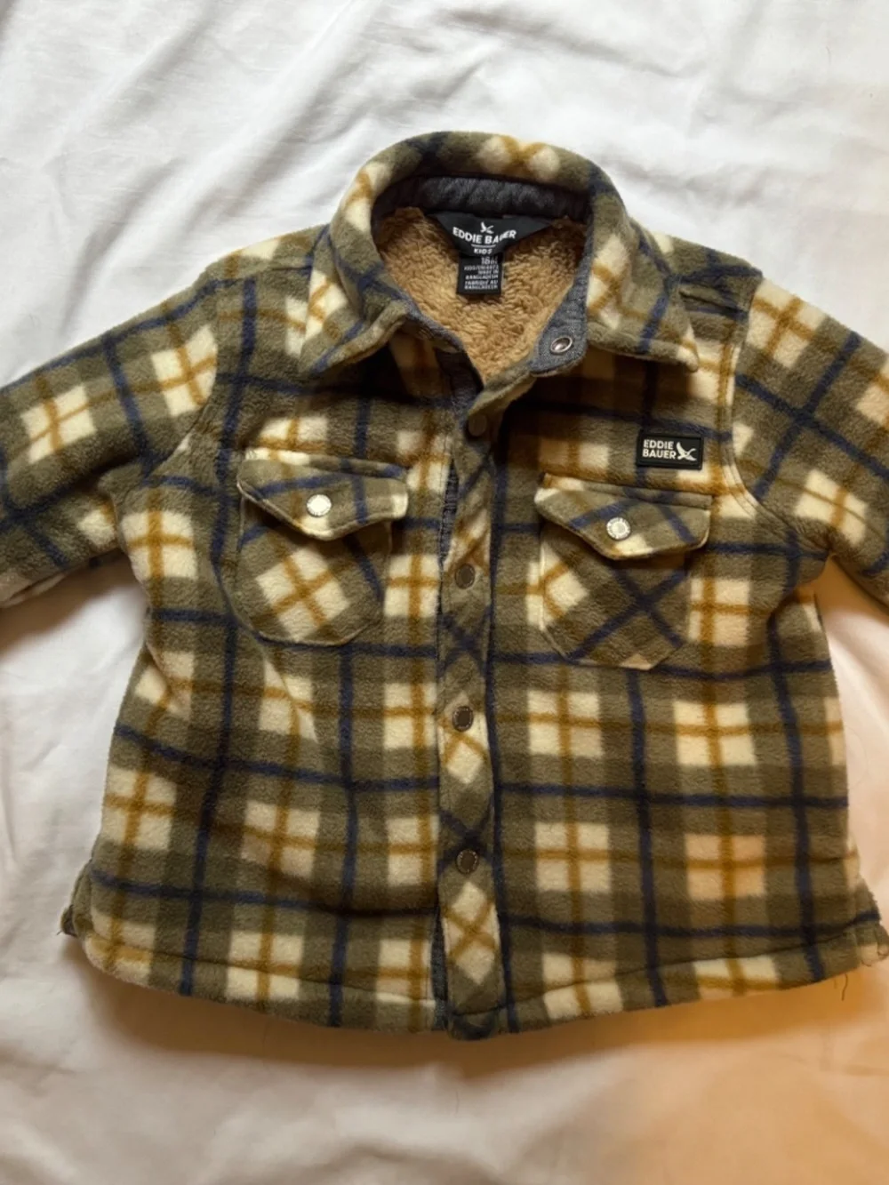 Boys Eddie Bauer (2-pc) Flannel Fleece Set (18 mos)